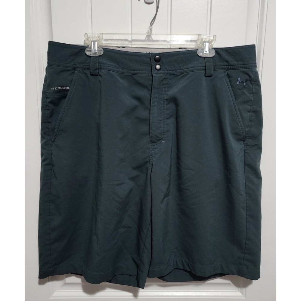 Under Armour mens size 38 heatgear coldblack gray golf shorts